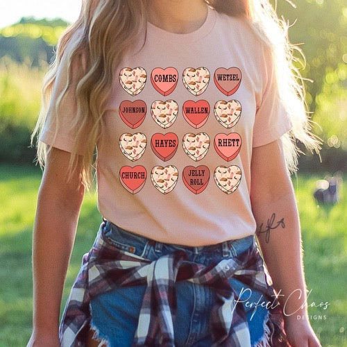 Country Artist Hearts