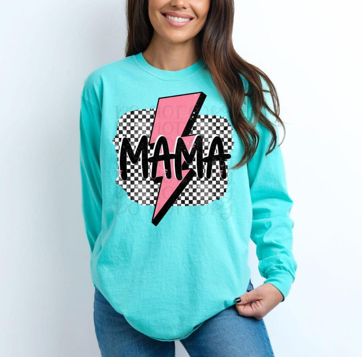 Mama Lightning Bolt Checkered