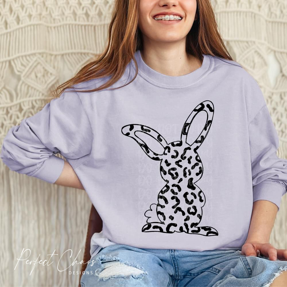Leopard Bunny Outline