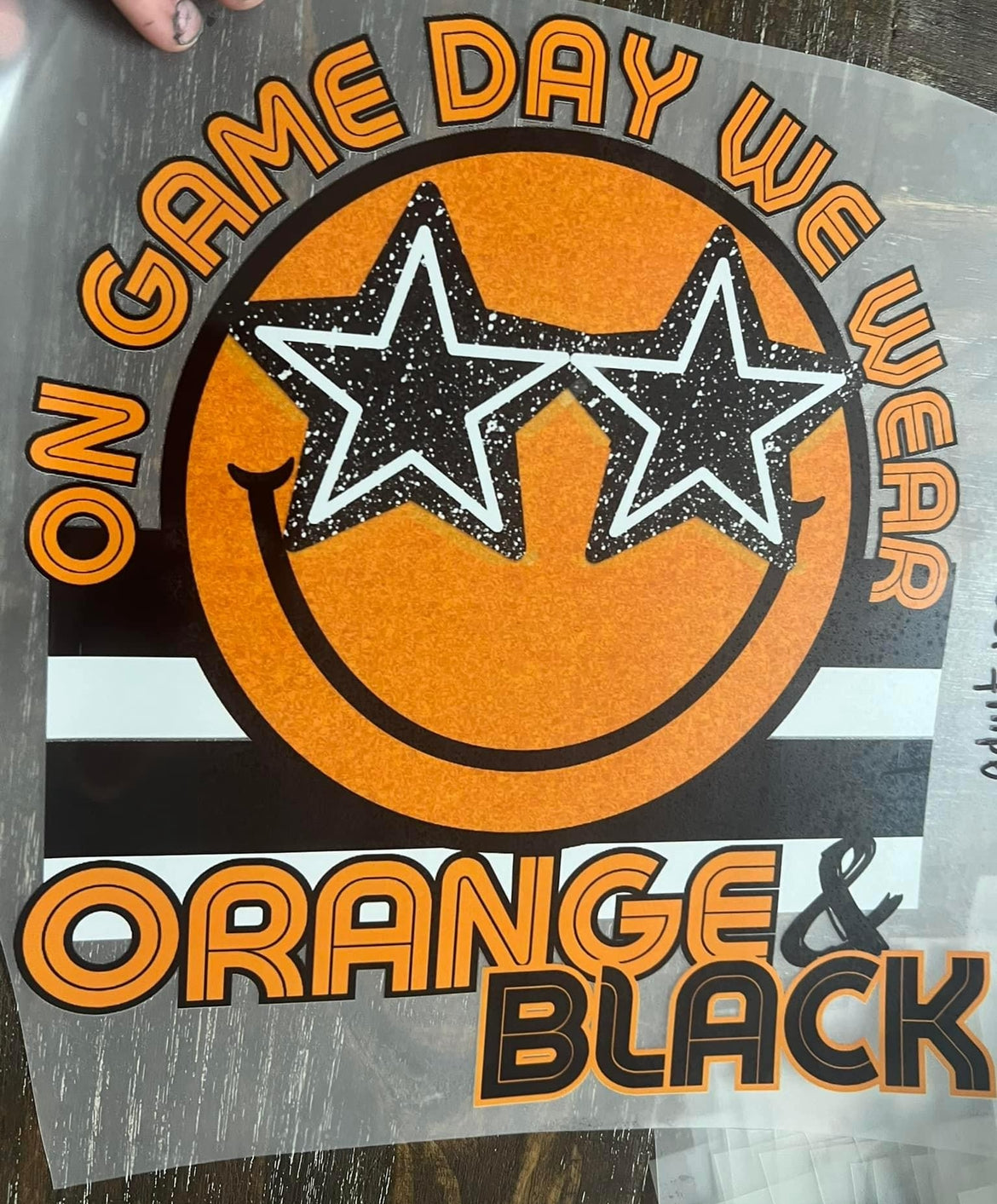 On Game Day we wear Orange and Black