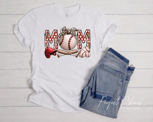 Baseball Mom bow
