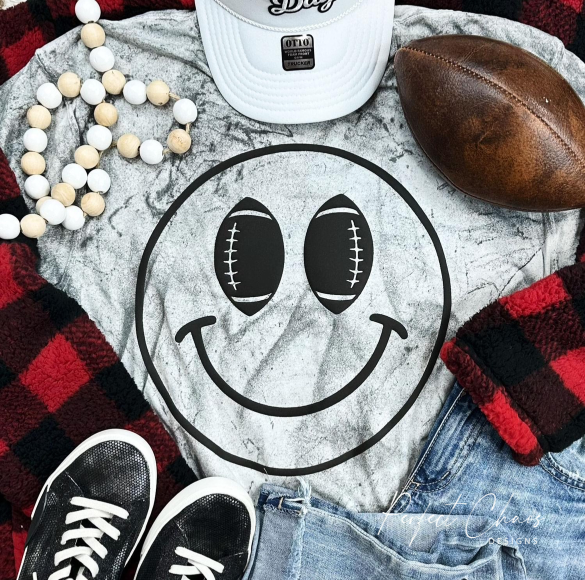 Smiley Face Football Eyes
