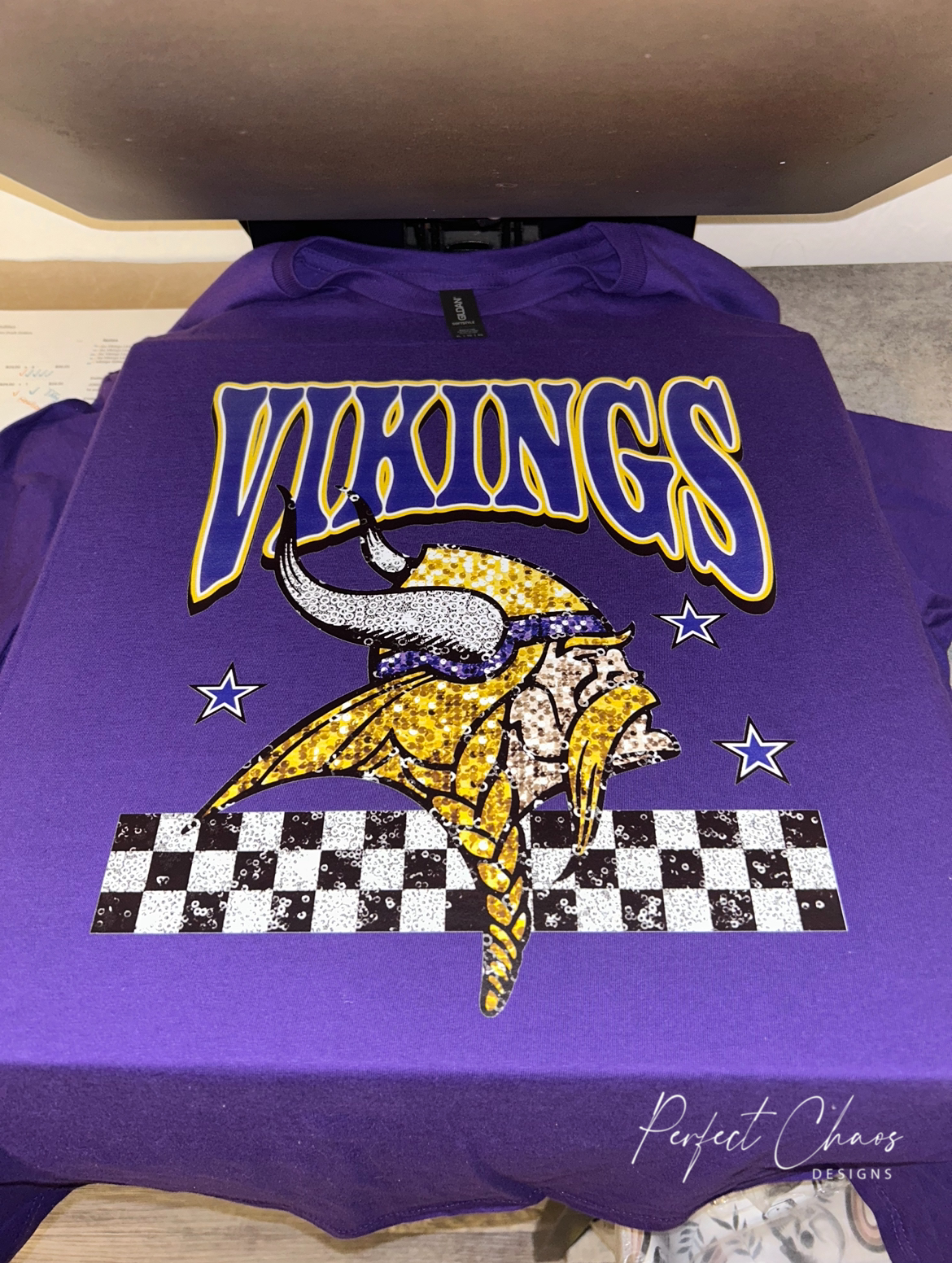 Vikings Glittered like Checkered