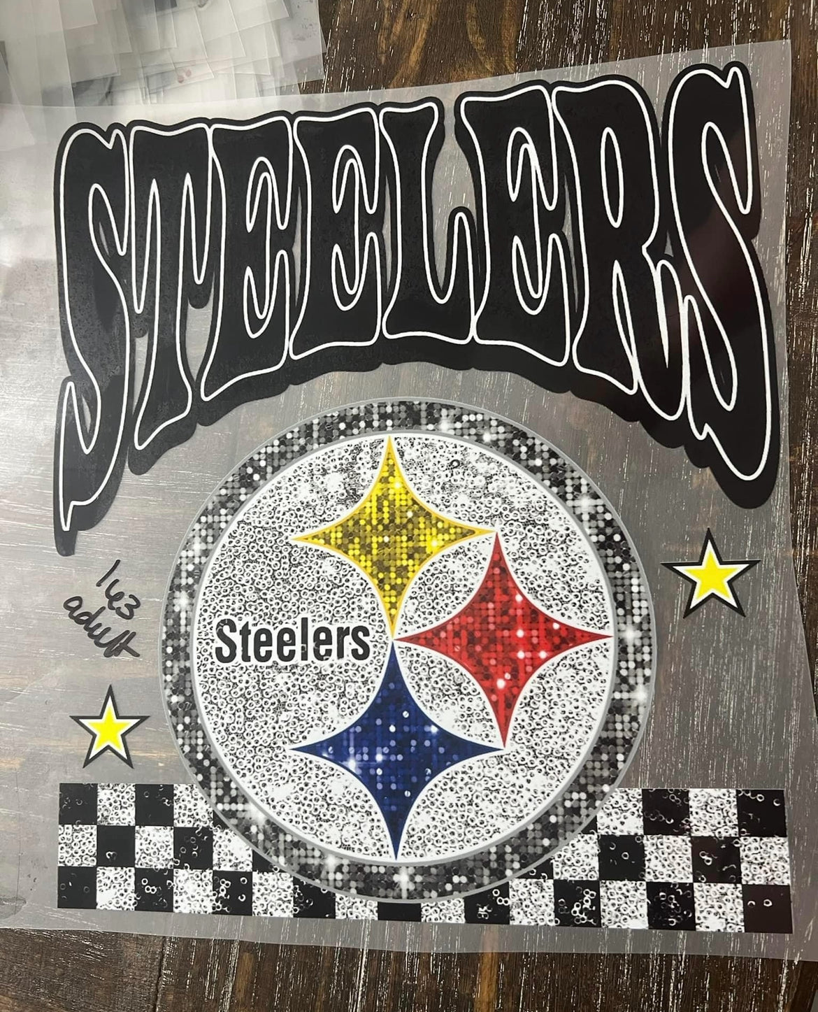 Steelers Glitter Like Checkered