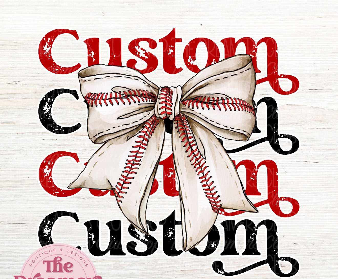 Custom Baseball Bow + Team/Color