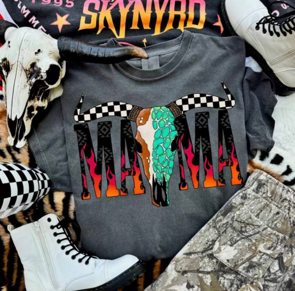 Mama Checkered Flames