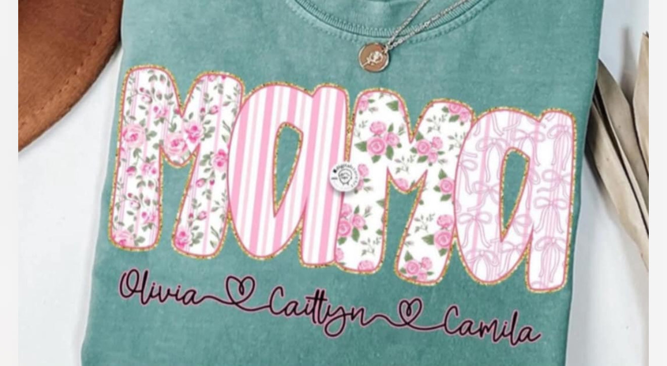 Mama Custom Floral W/ Names