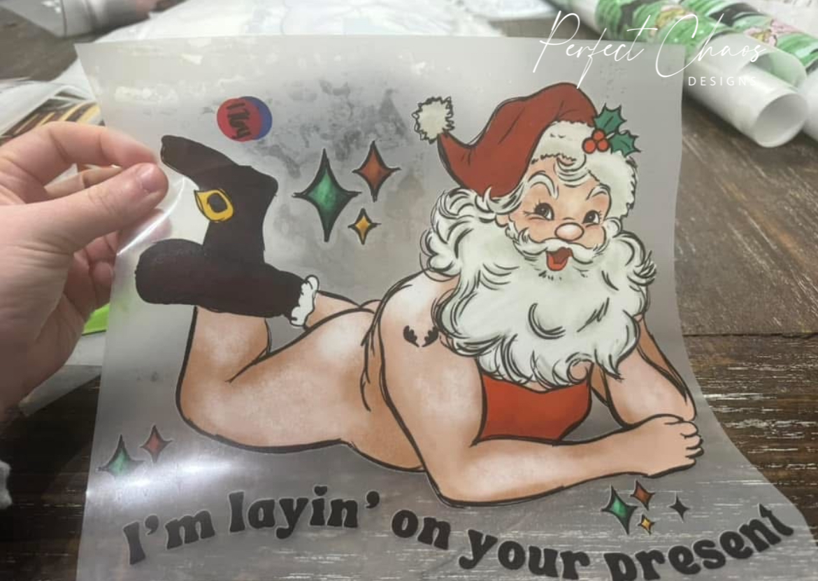 I’m laying on your present