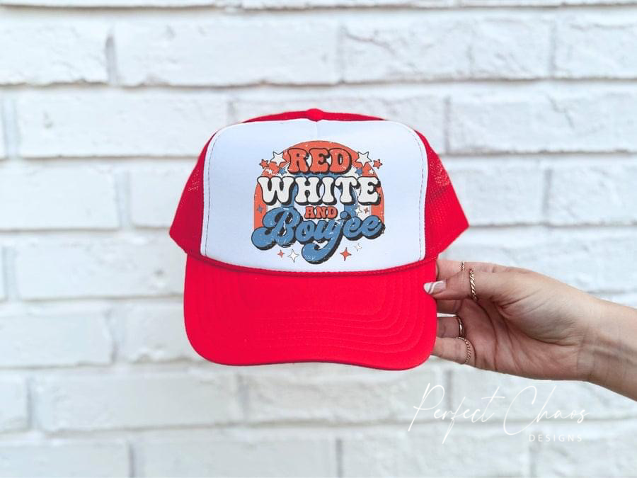 Red White Boujee Hat