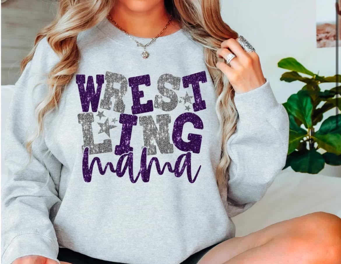 Wrestling Mama Glitter Like - Custom