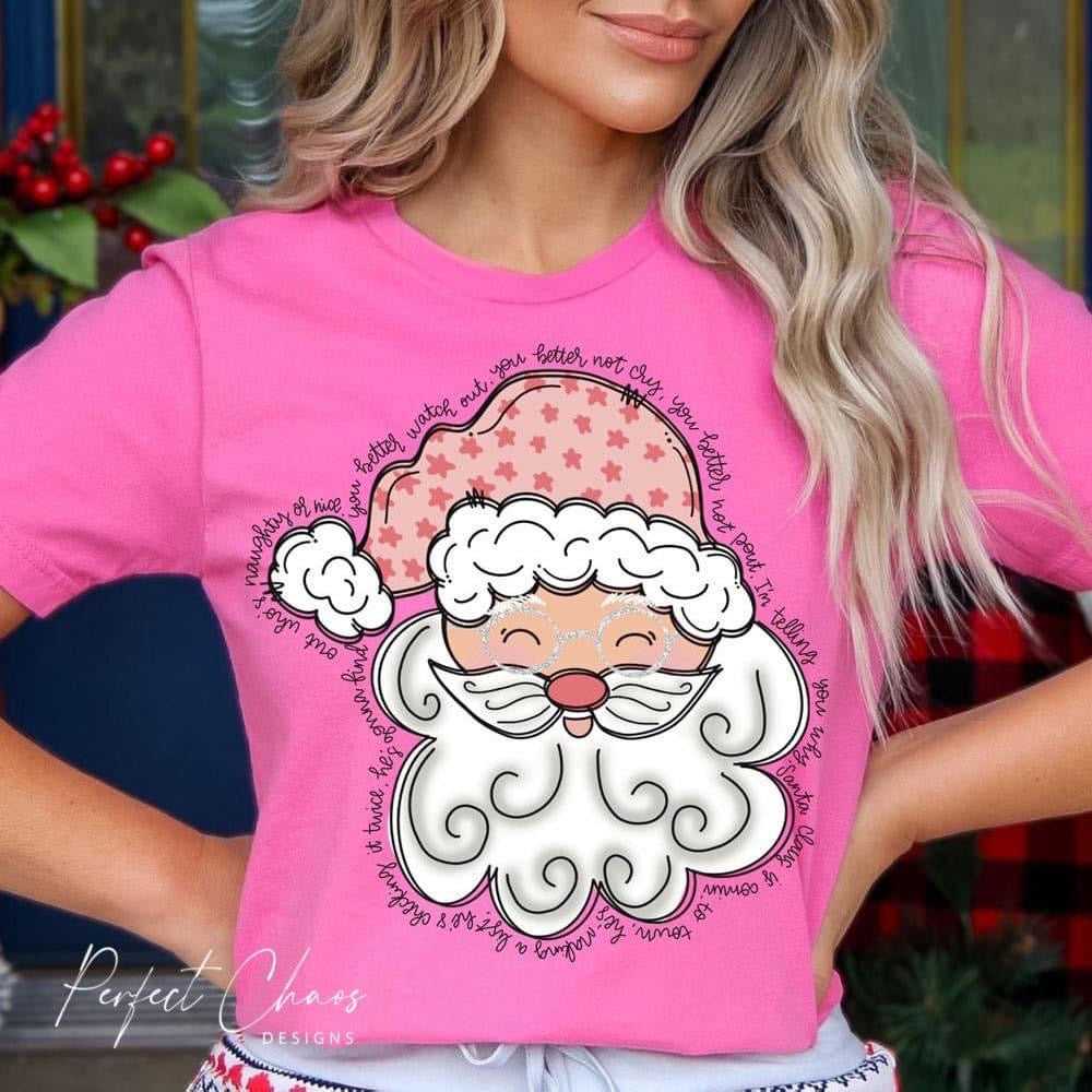 You better not cry - Pink Star Santa Claus