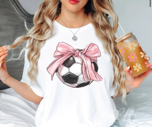 Soccer ball with bow