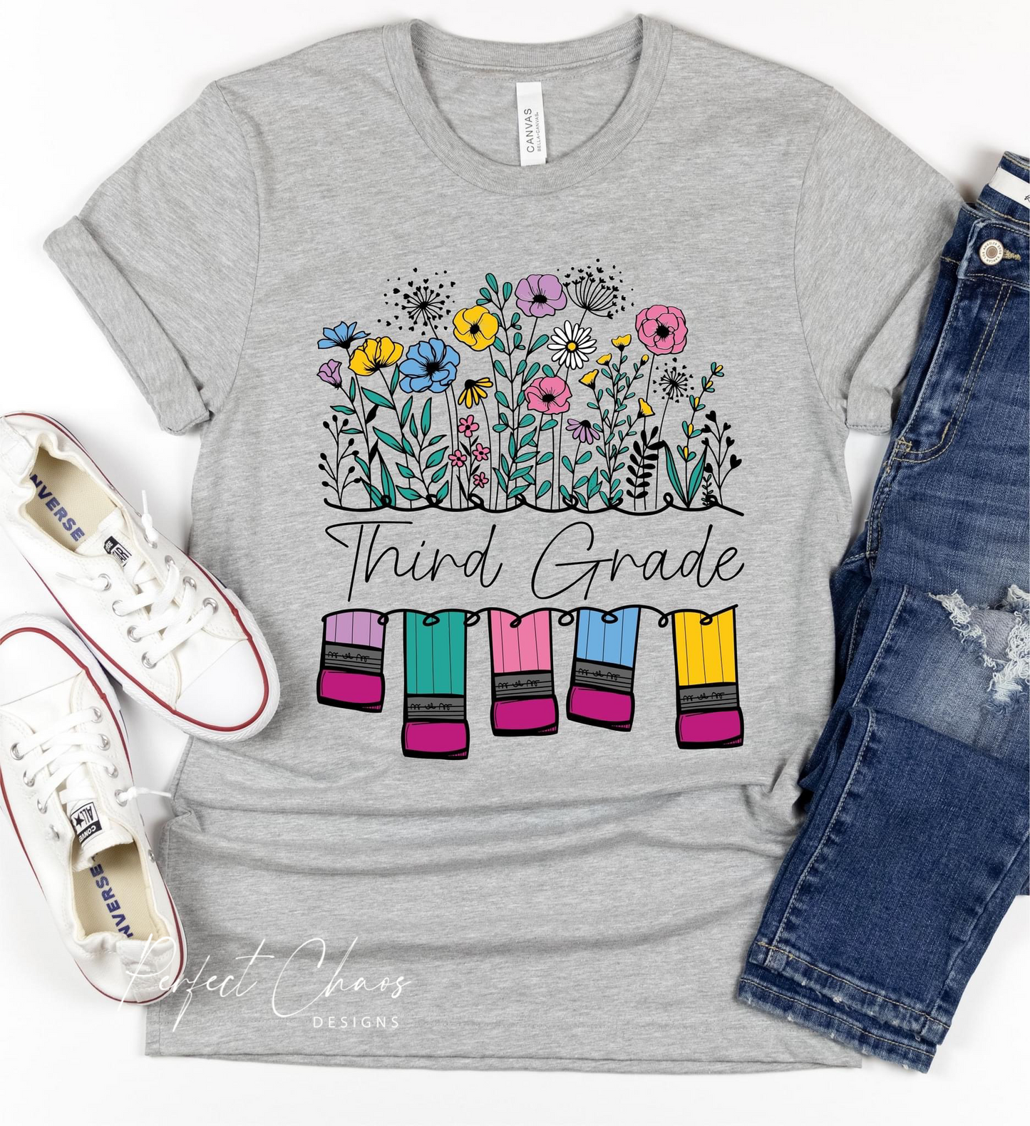 Floral Pencils - Custom School