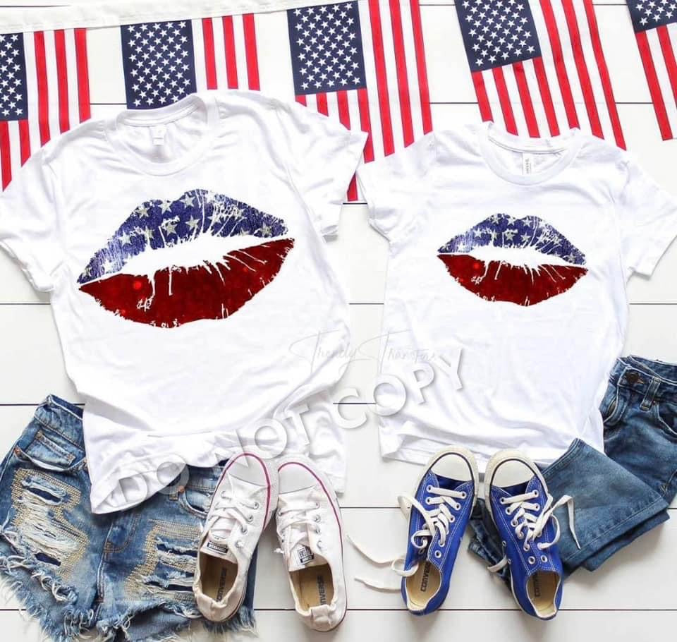 American Flag Lips