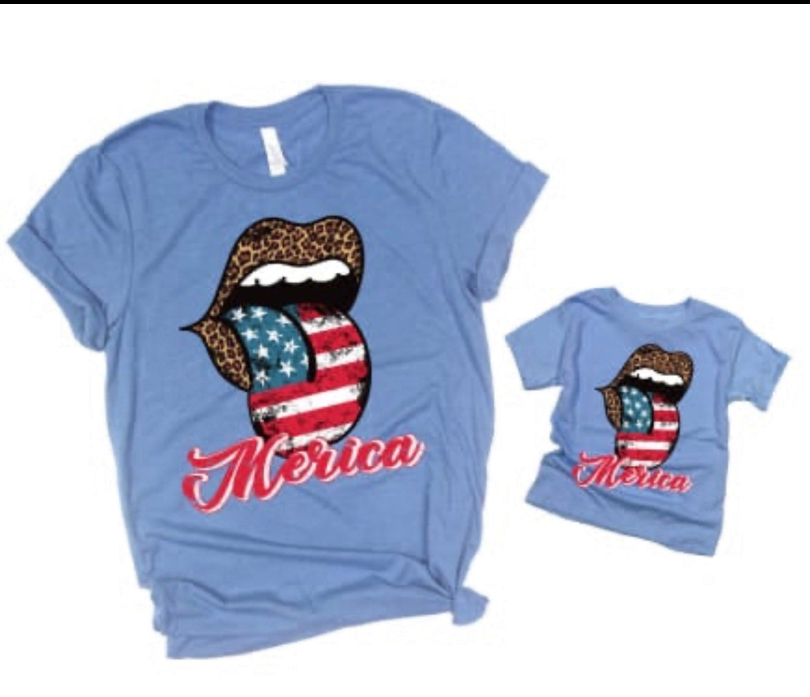 Merica Tongue Out + Leopard