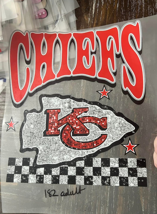 Chiefs Glitter Like Checkered