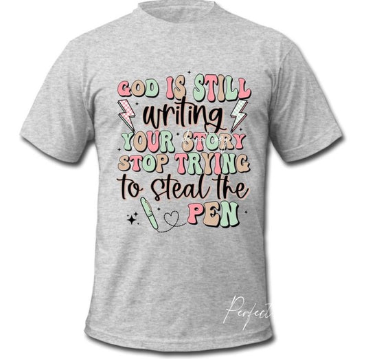 God is still writing your story stop trying to steal the pen 🖊️