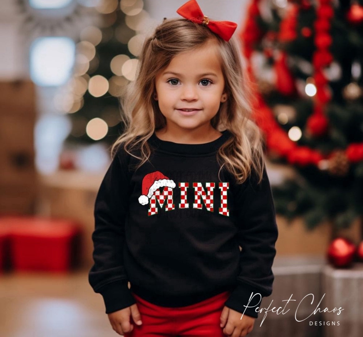 Family Plaid Santa Hat Custom Name