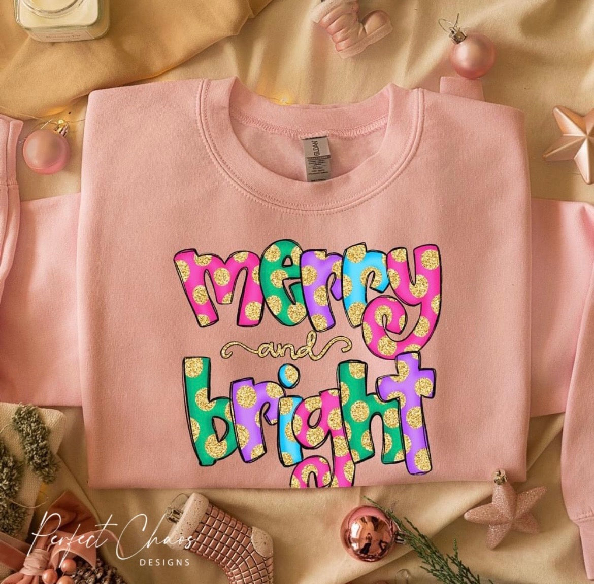 Merry and bright polka dot