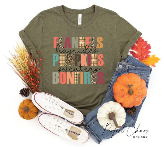 Flannels Pumpkins Bonfire