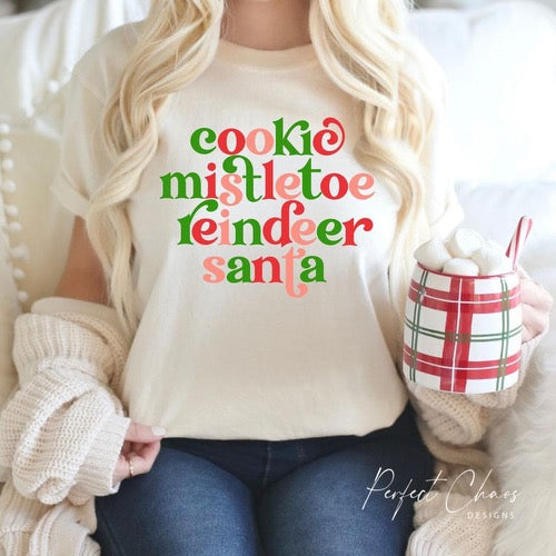 Cookie mistletoe reindeer Santa