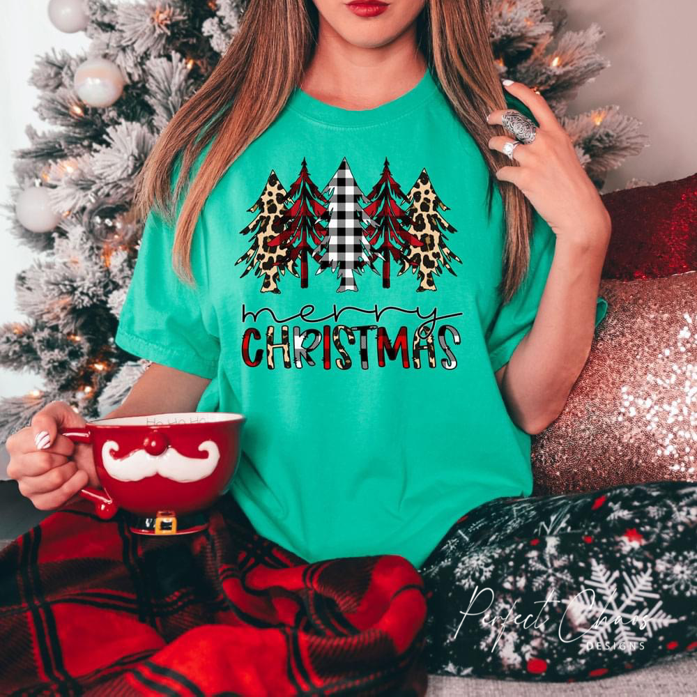 Merry Christmas - Leopard and Plaid