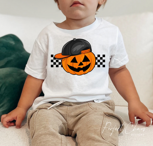 Pumpkin Hat Checkered