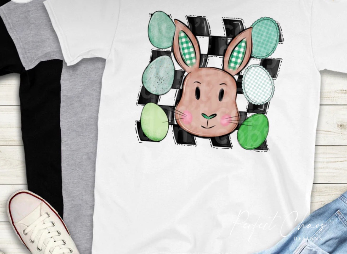 Easter Bunny Checkered Eggs