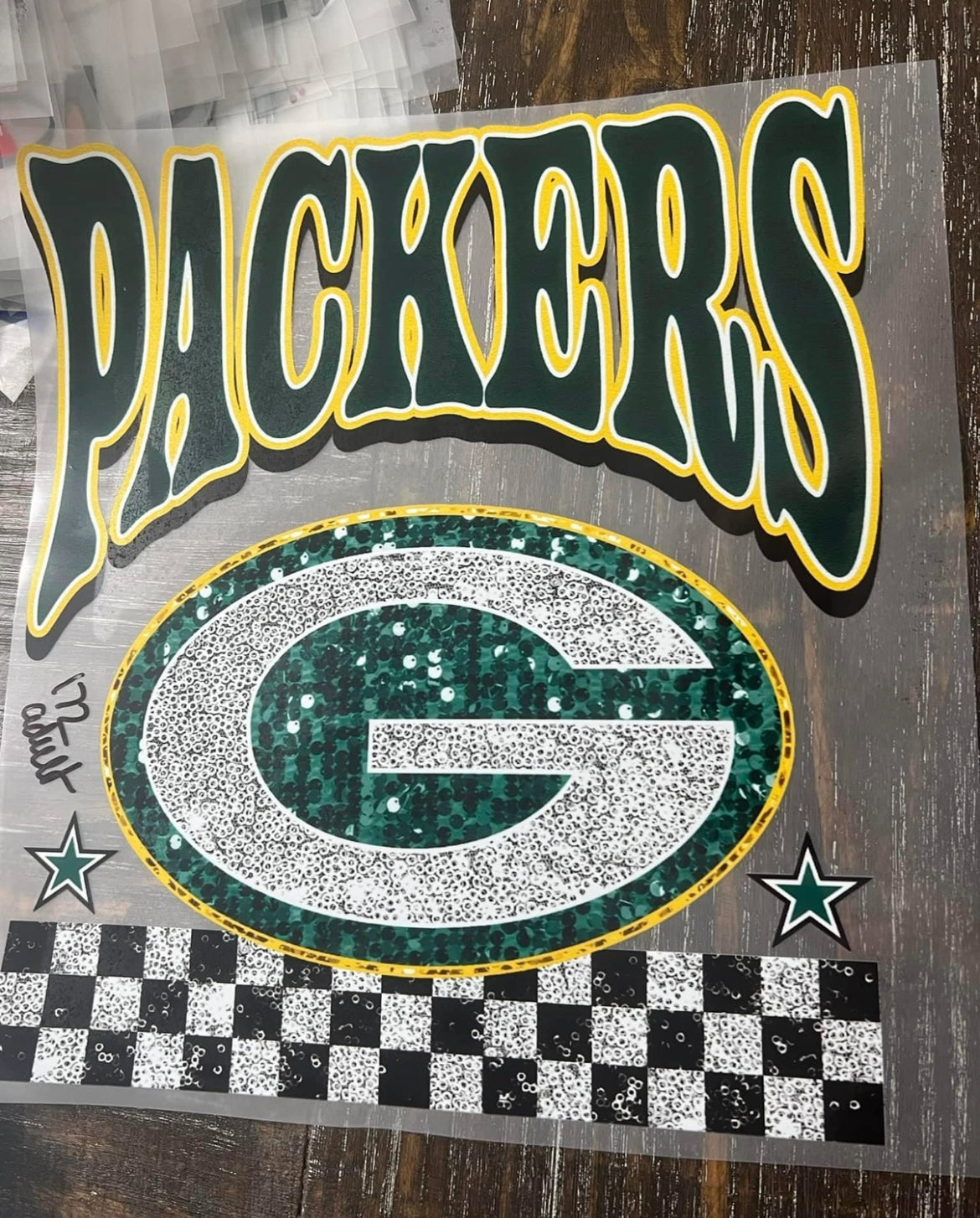 Packers Glitter Like Checkered