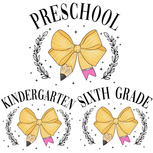Grade Pencil Bow + Greenery