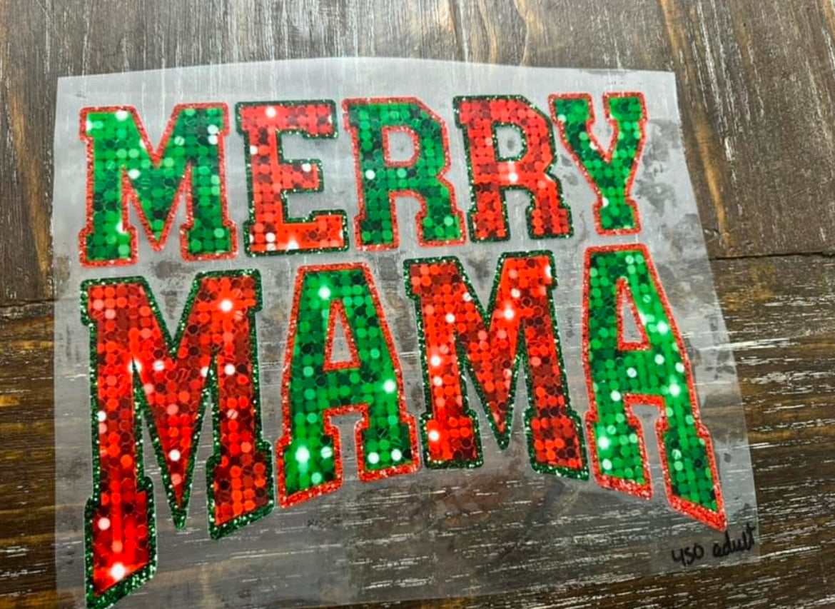 Merry Mama + Mini Glitter Effect