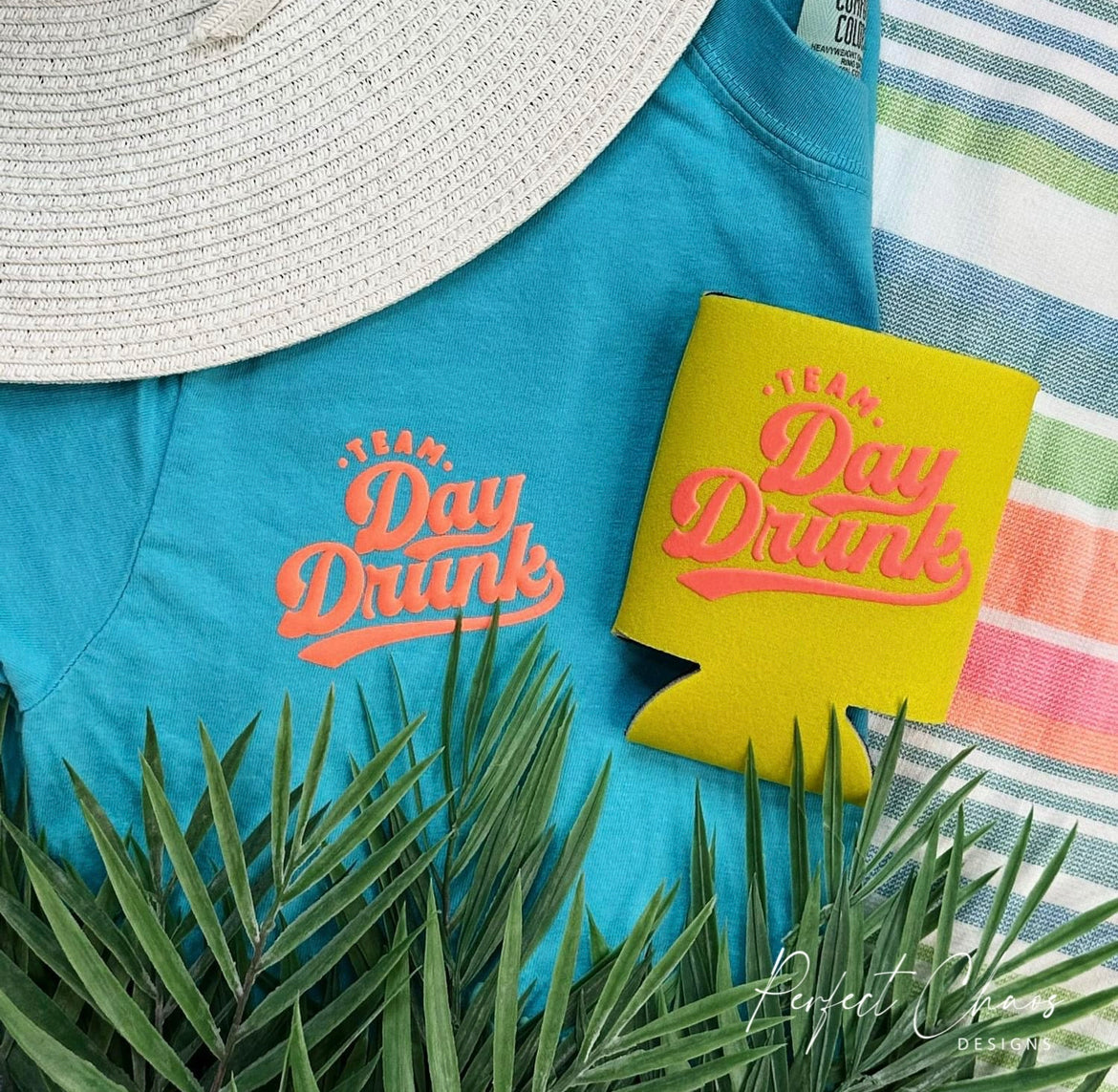 Team Day Drunk - Bright Orange Pocket