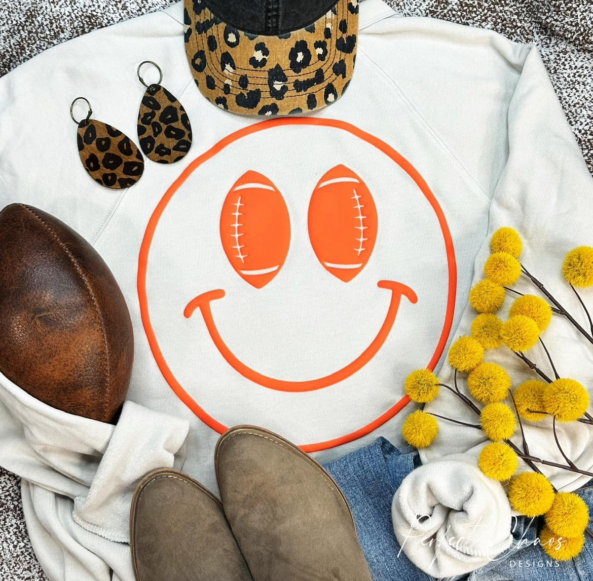 Smiley Face Football Eyes