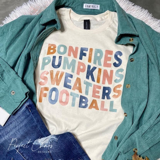 Bonfires Pumpkins Sweaters Football