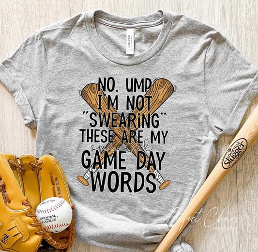 No ump is not swearing these are my game day words