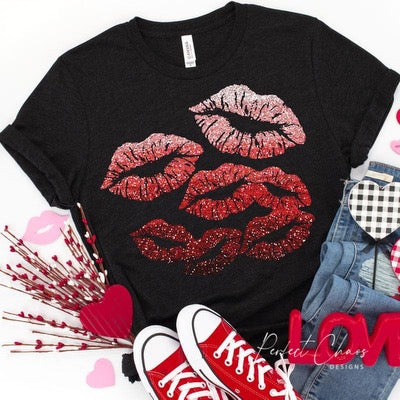 Two toned Glitter like lips