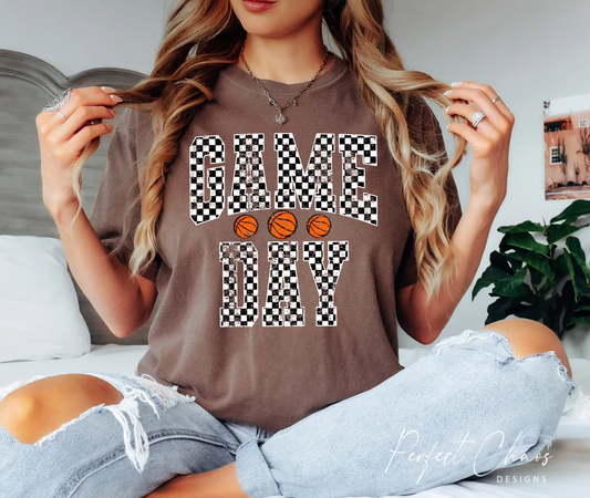 Game Day Checkered Basketball
