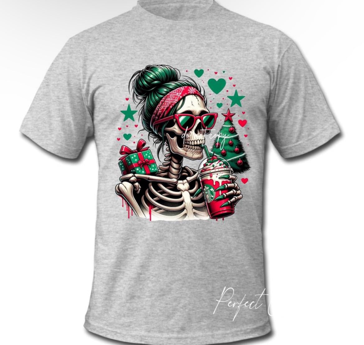 Christmas Skeleton + Drink