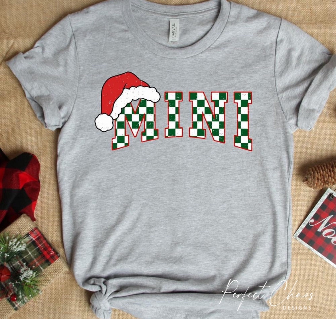 Family Plaid Santa Hat Custom Name