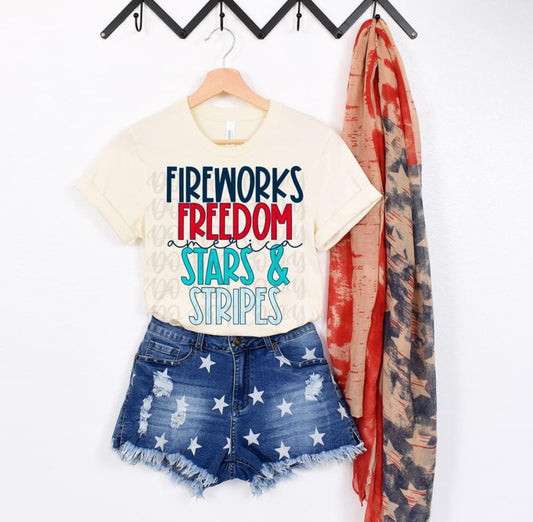 Fireworks freedom Stars and Stripes