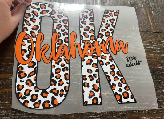 Ok Oklahoma Orange Leopard