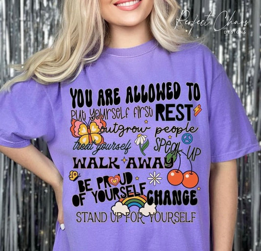 You are allowed to put yourself first rest outgrow people walk away