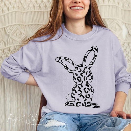 Leopard Bunny Outline