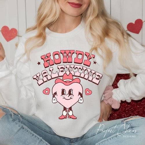 Howdy Valentine - Heart + Cowboy Hat
