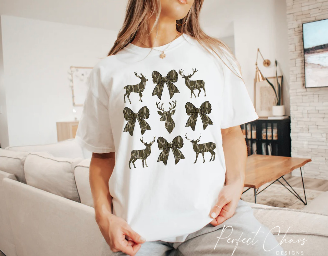 Camo Deer + Bows Coquette