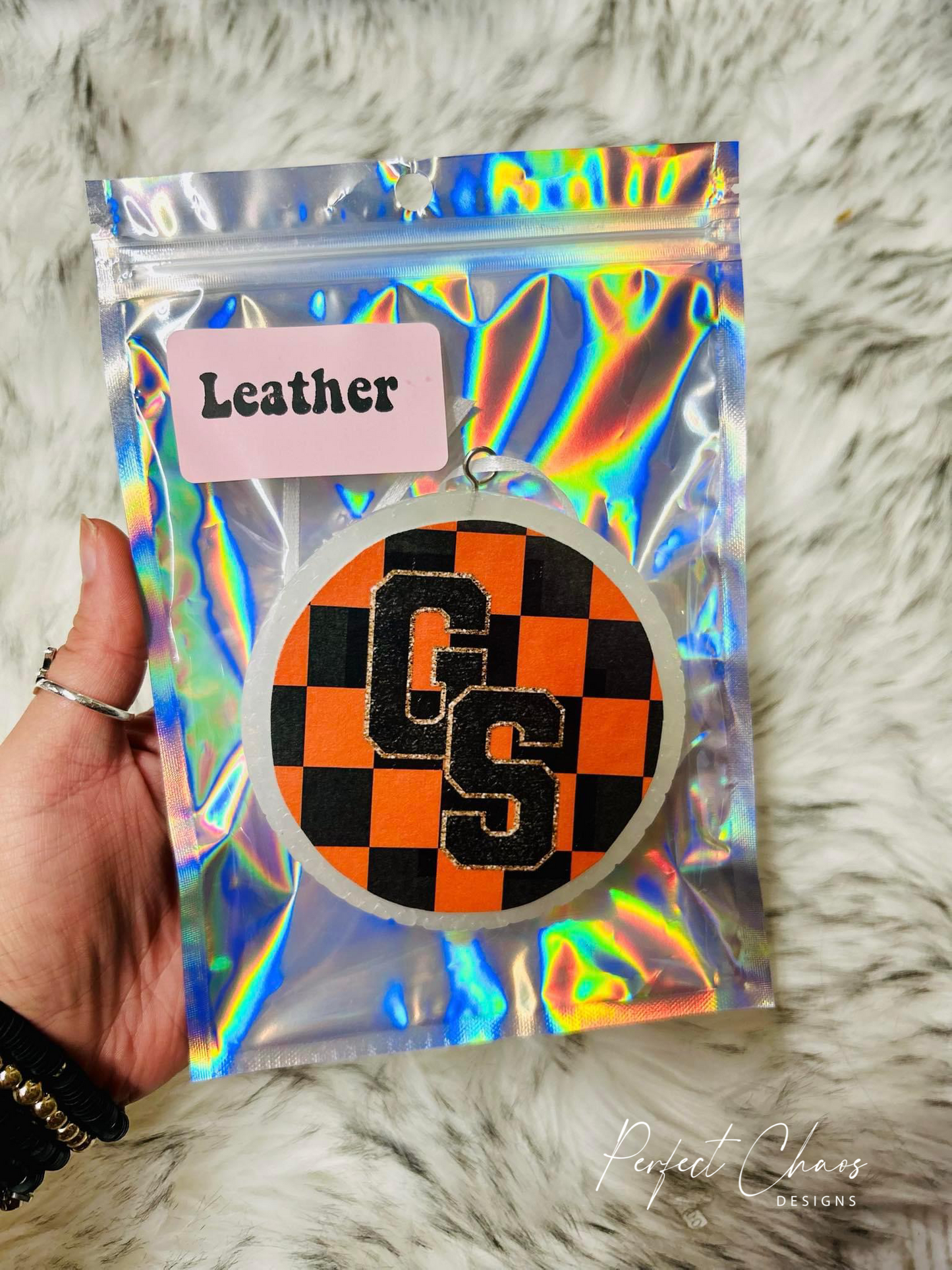 Checkered Black Letter Custom Freshie