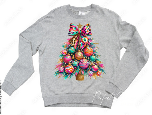 Colorful Ornament Tree + Bow