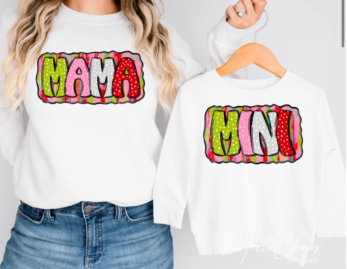 Mama + Mini Colorful Polka Dots