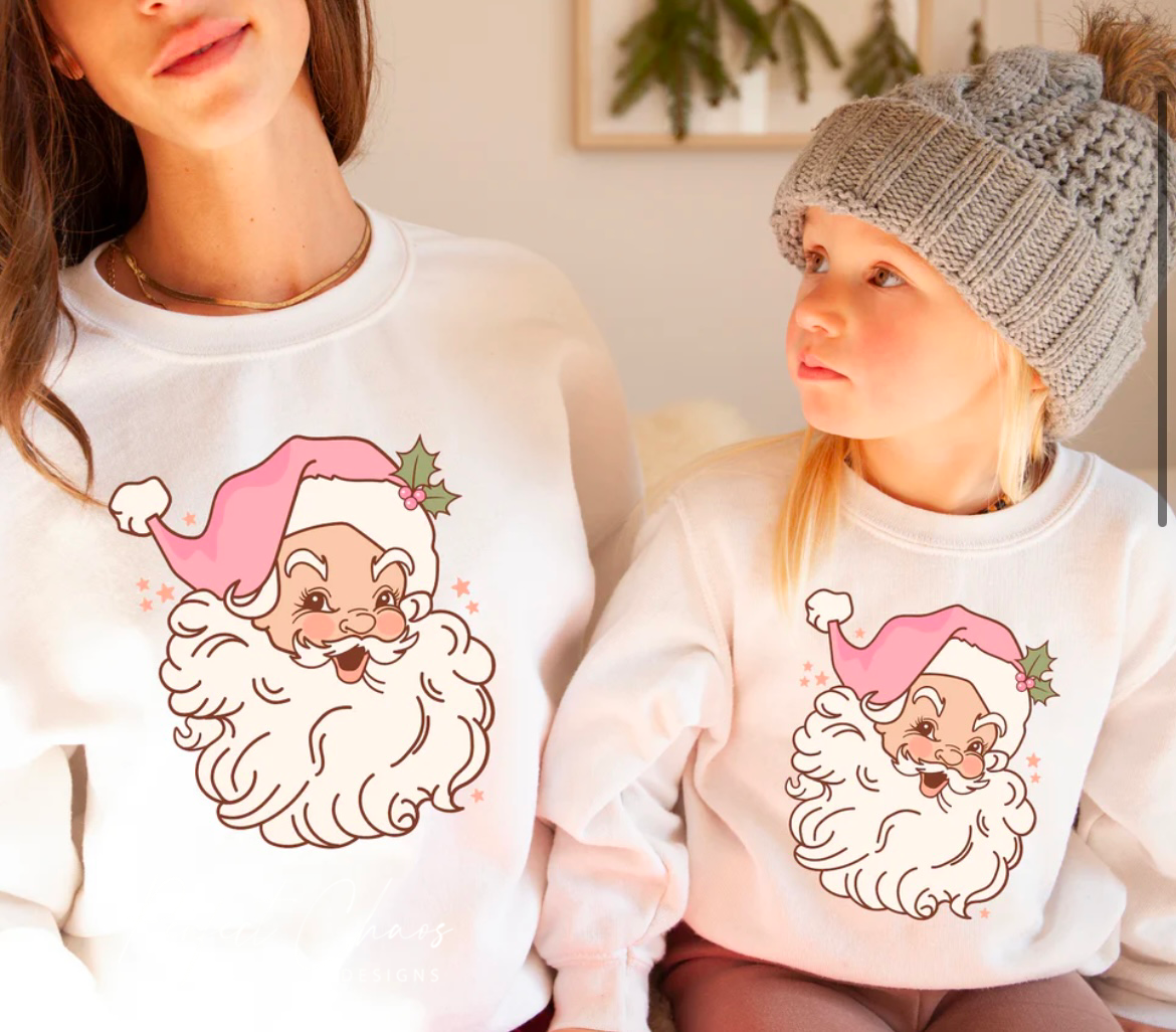 Santa + Pink Hat
