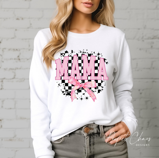 Mama Checkered Bow